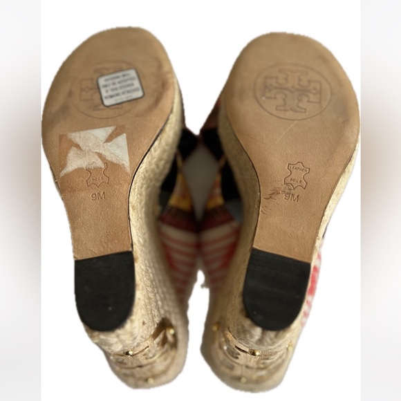 New Tory Burch Kristen Espadrille Wedge Canvas Sandals Size
9 - Picture 3 of 7